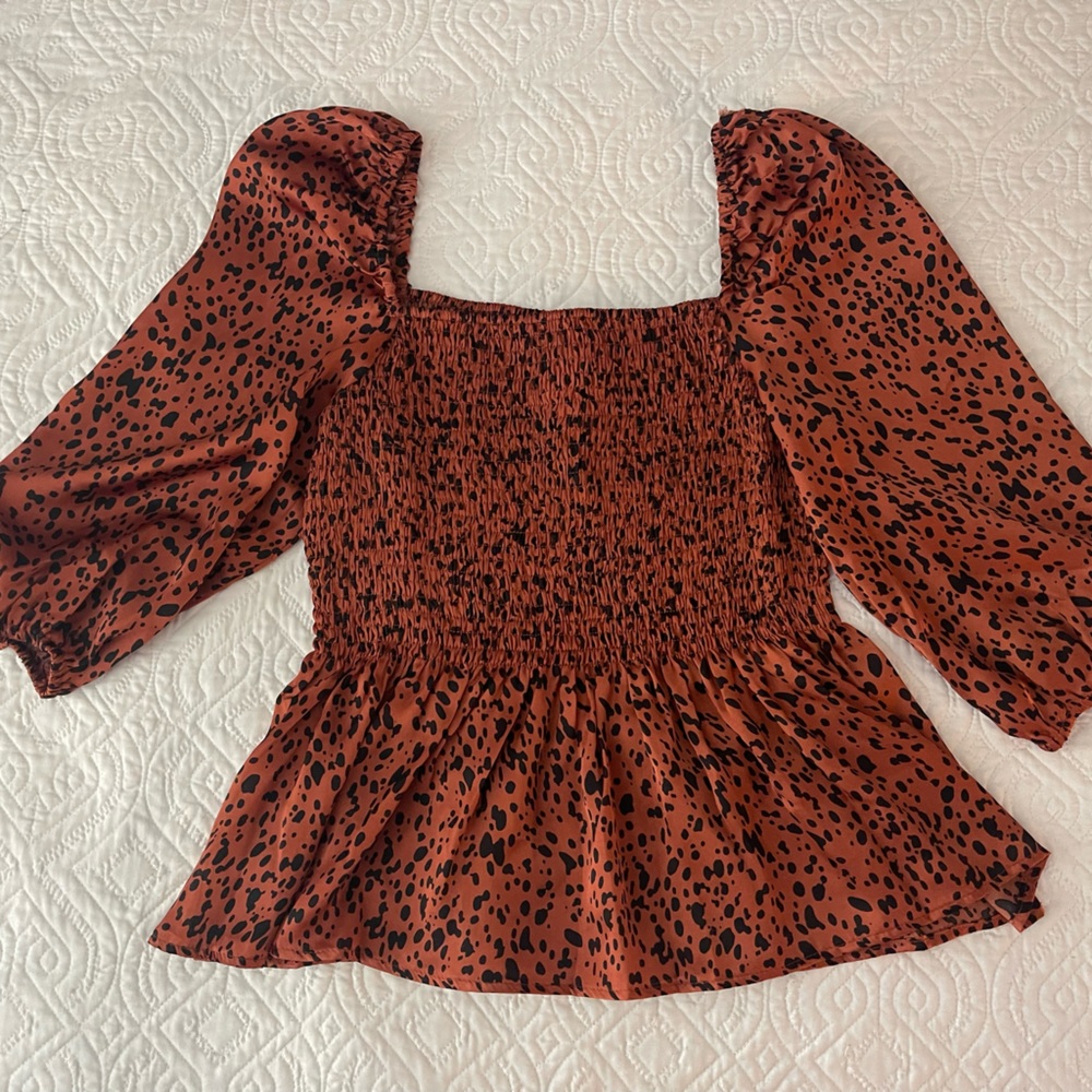 Animal print blouse from buddy love size medium